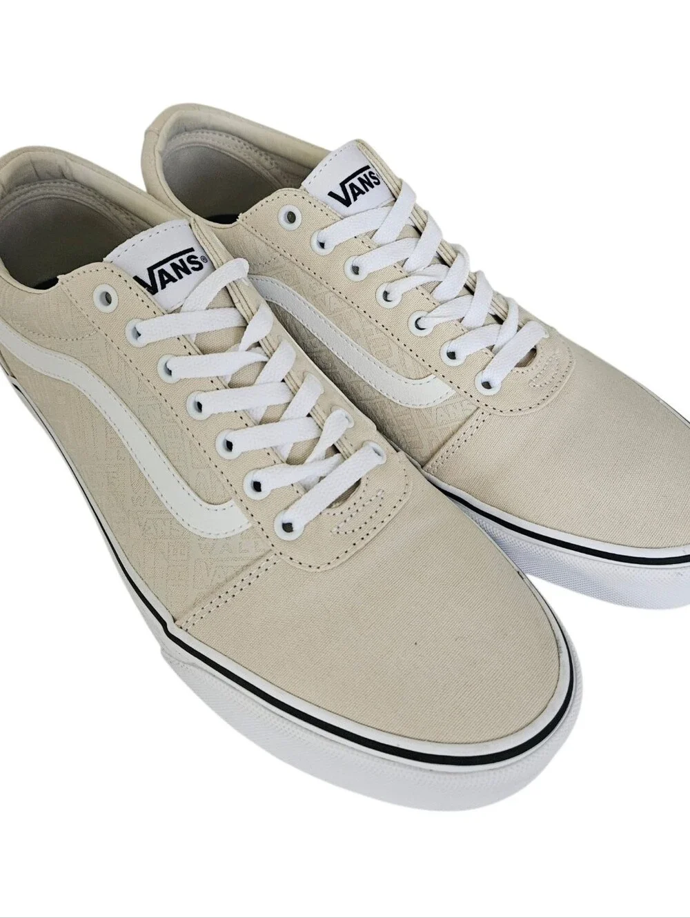 Vans Ward OTW Logo New Men’s Turtledove/White Canvas Sneakers Size Men 12